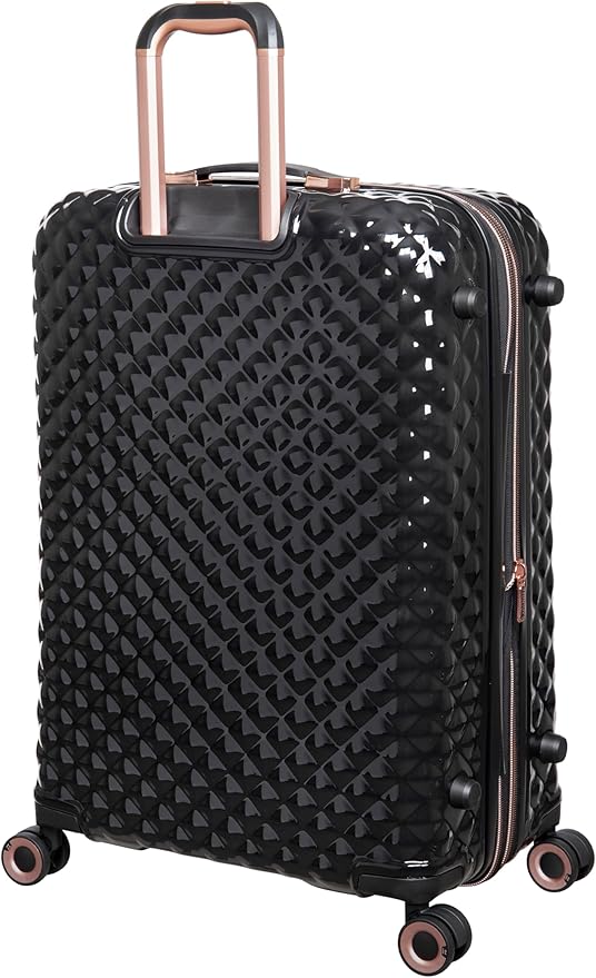 It Luggage Glitzy 21" Hardside Carry-On 8 Wheel Expandable Spinner, Black