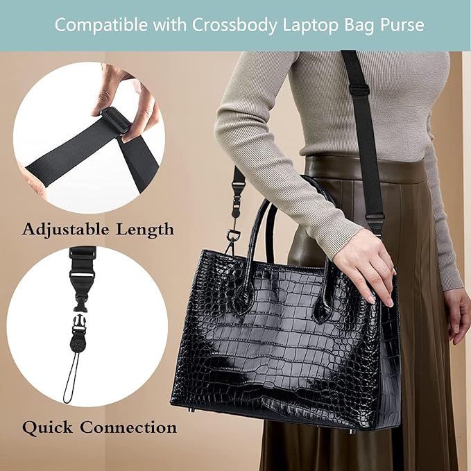 3 Pack Adjustable Shoulder Strap:Comfortable for iPad Strap Nylon Neck Lanyard for iPad/Samsung Tablet Case,Camera Binocular Crossbody Laptop Luggage Bag(Deep Black)