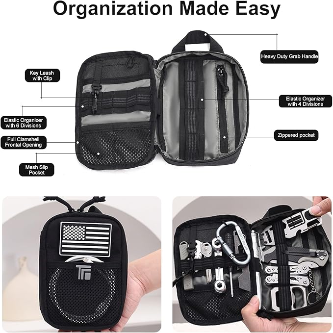 Multipurpose Zipper Pouch with Adjustable Strap - Compact Organizer for Daily Use, Travel, Office & School Supplies