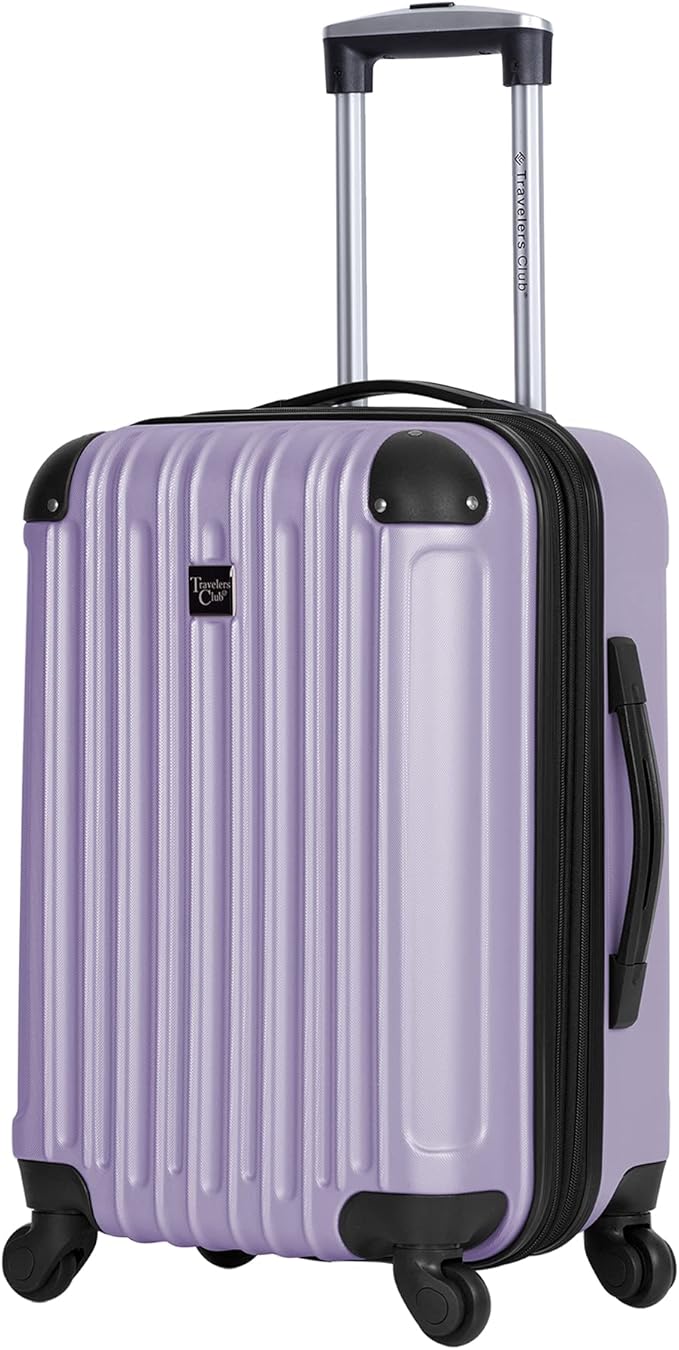Travelers Club Midtown Hardside 4-Piece Luggage Travel Set, Lilac