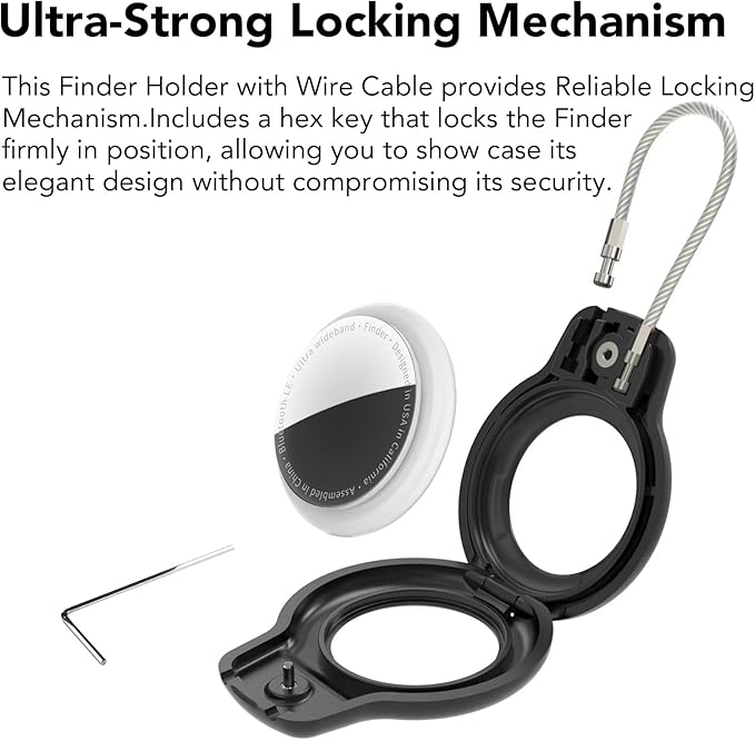 SPGUARD for AirTag Holder Case with Keychain 1st/2nd Air Tags-4 Pack for Apple Air Tag Holder with Wire Cable Lock Key Ring Chain Air Tagholder Accessories for GPS Item Tracker Kids,Keys,Luggage