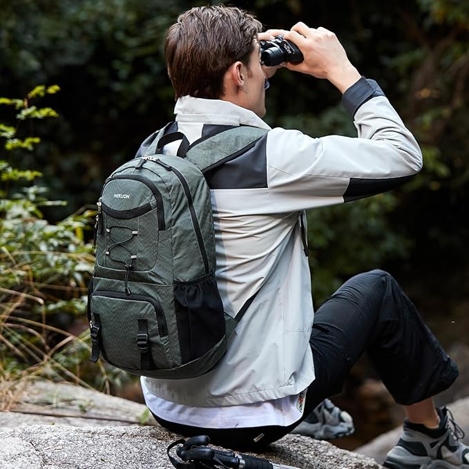 Nerlion Lightweight Foldable 35L Hiking Backpack Travel Backpack for Men Women Camping Waterproof Outdoor Hiking Daypack Backpack Dark Gray