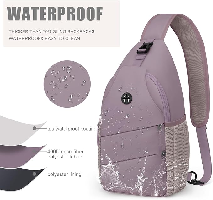 Crossbody Bags for Women Men Trendy Sling Bag Backpack Casual Chest Bag with Convertible Shoulder Strap