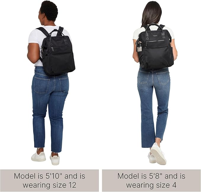 Baggallini Soho Backpack - Travel Laptop Backpack for Women - Lightweight Water-Resistant Luggage Bag, French Navy