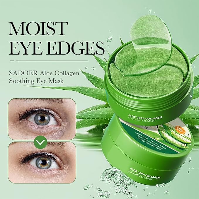 Under Eye Patches - 60 PCS Aloe Vera Eye Masks for Dark Circles and Puffiness, Hydrating Eye Mask Skincare, Eye Patches for Women, Under Eye Mask, Refresh Your Skin, Reduce Wrinkles and Fine Lines