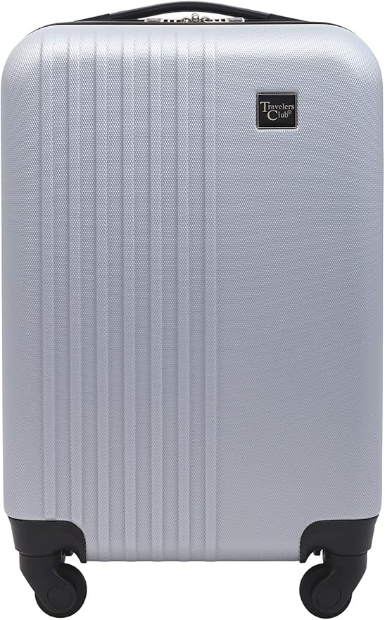 Travelers Club Cosmo Luggage, Silver-20, 20-Inch