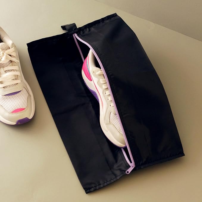 Ecoright Shoe Bags for Travel, Set of 2, 100% Recycled Water-Resistant Zipper Pouch Bags, Shoe Bags for Storage, Travel Essentials for Men & Women