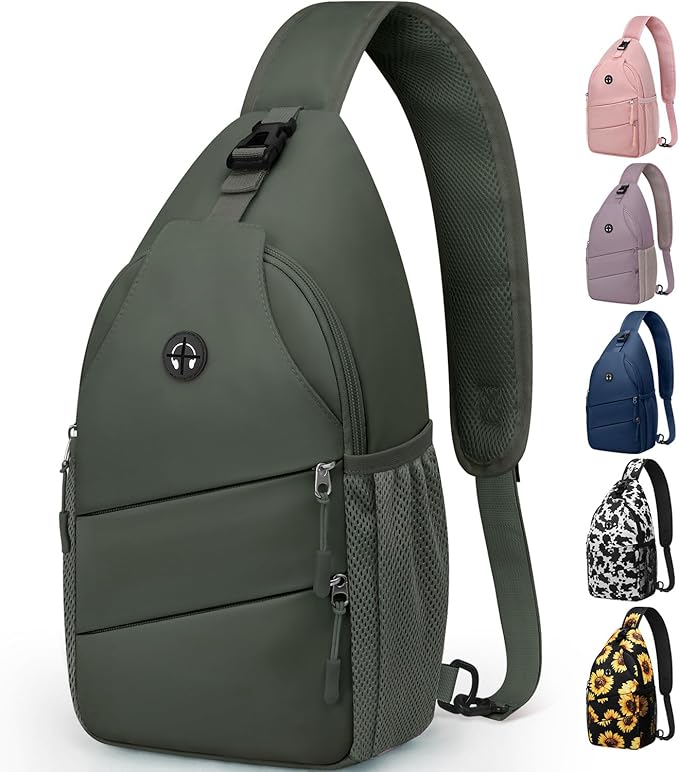 Crossbody Bags for Women Men Trendy Sling Bag Backpack Casual Chest Bag with Convertible Shoulder Strap