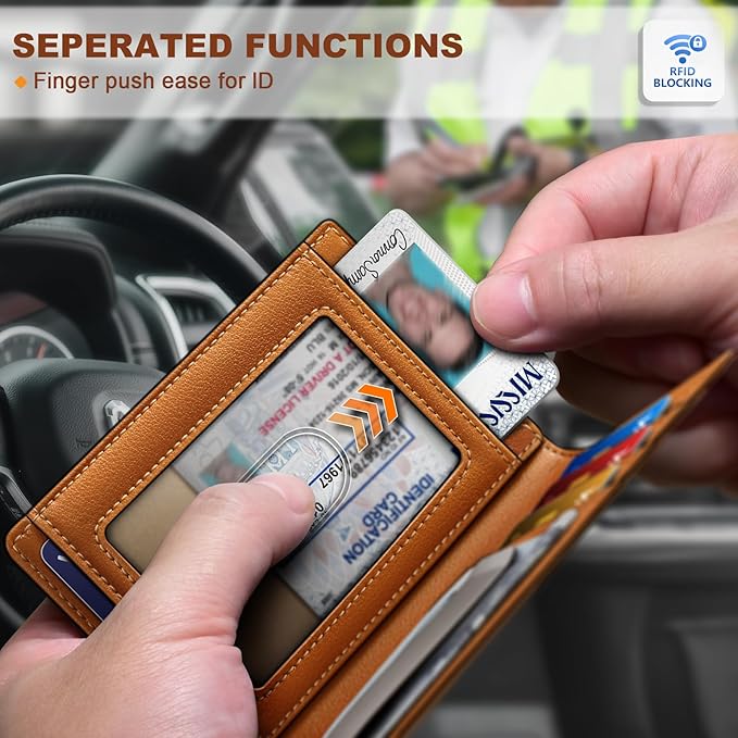 BULLIANT Men Airtag Wallet,Slim Wallet Money Clip Card Holder Magnetic Closure 12 Cards in Front Pocket RFID Blocking