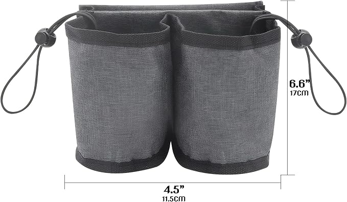 2PCS Travel Luggage Cup Holder Sleeve – Luggage Handle Organizer with Bottle Holder, Drink Carrier Hold Two Mugs, Travel Suitcase Handle Bag for Carry-On, Cup Cover