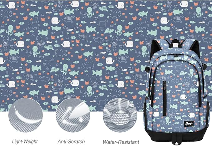 rickyh style School Backpack Travel Bag for Men & Women Lightweight College Back Pack with Laptop Compartmen