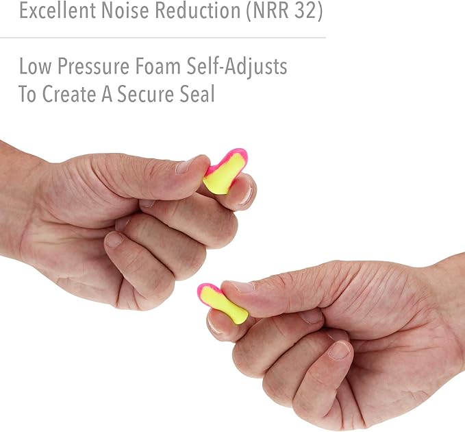 Howard Leight by Honeywell - R-01204 Laser Lite High Visibility Disposable Foam Earplugs, Pack of 1 (50 Pairs),Yellow