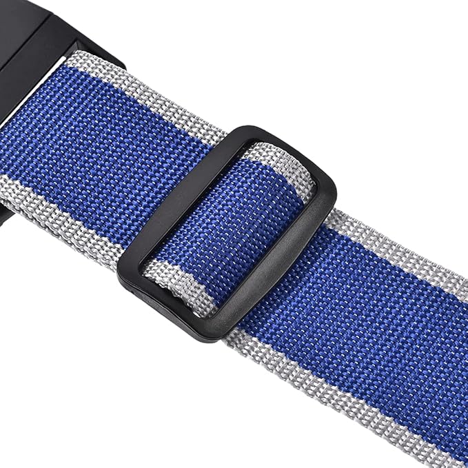 uxcell Luggage Straps Suitcase Belts with Buckle, Combination Lock, 2Mx5cm Adjustable PP Travel Packing Accessories, Blue Gray 4Pcs