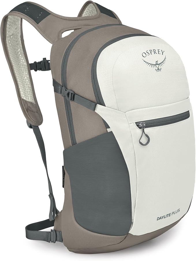 Osprey Daylite Plus Commuter Backpack - Everyday Pack with Laptop Sleeve, Bottle Pockets, and Extra Storage, Mystery White/Multi