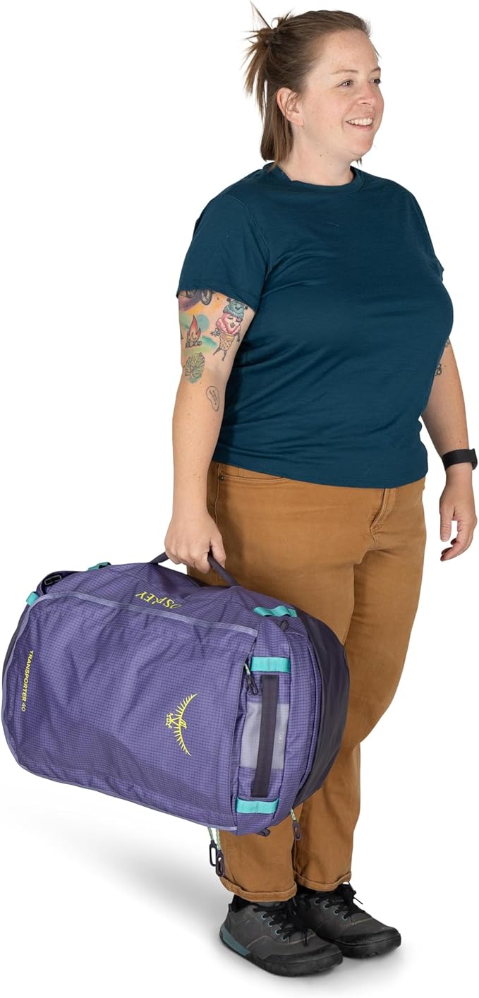 Osprey Transporter 40L Travel Duffel Bag, Black