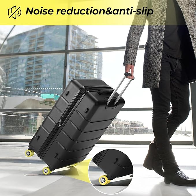 8 Pack Luggage Wheel Covers for Dual Spinner Wheels, Silicone Suitcase Wheel Protectors for 2.0"-2.4" Wheels, Noise Reducing & Anti-Scratch Tire Sleeves, Travel Accessories for Checked & Carry On