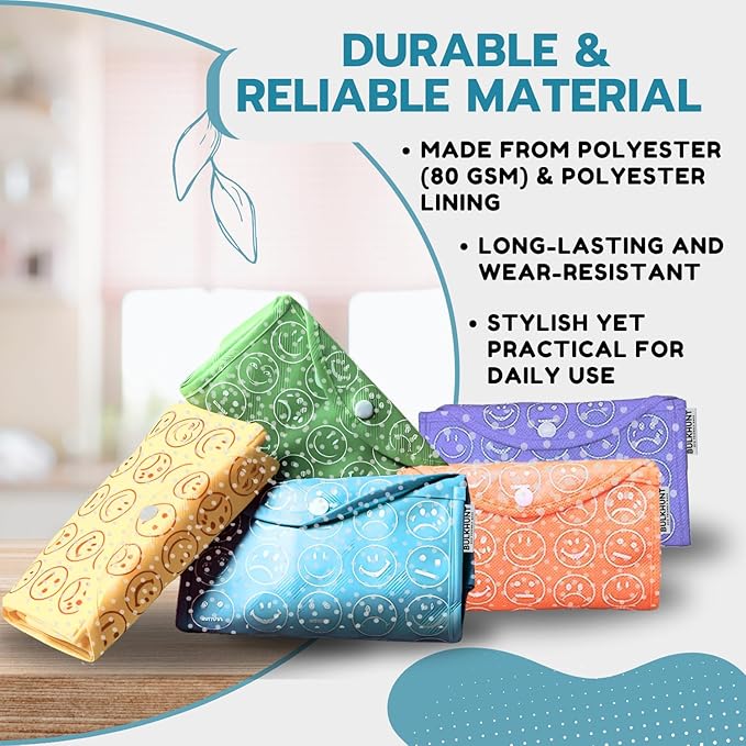 Bulkhunt 12 Pcs Foldable Shopping Bags Printed Bag with Handle for Grocery Vegetable Household Gift
