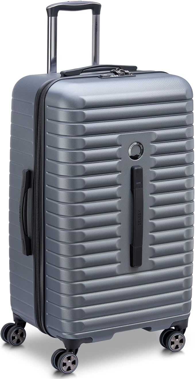 DELSEY PARIS Cruise 3.0 Hardside Expandable Luggage with Spinner Wheels, Graphite, Checked 26 Inch Trunk