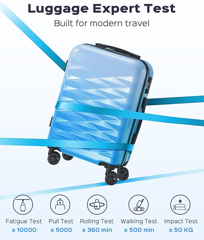 Suitour Luggage Sets 2 piece, Hardshell Lightweight Travel Suitcase with Spinner Wheel 20/28 inch Travel Suitcase set…