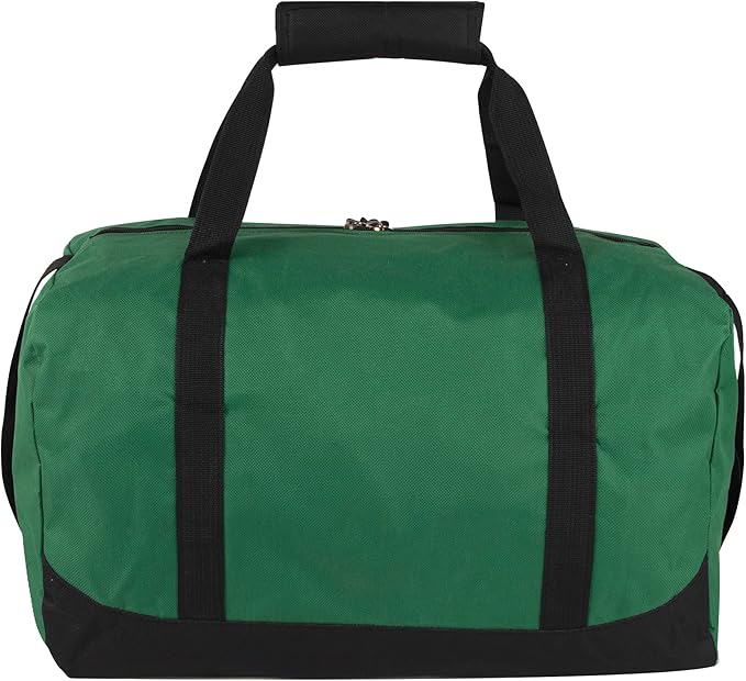 30 Liter, 17 Inch Canvas Duffle Bags for Men and Women – Travel Weekender Overnight Carry-On Shoulder Duffel Tote Bags (Green)
