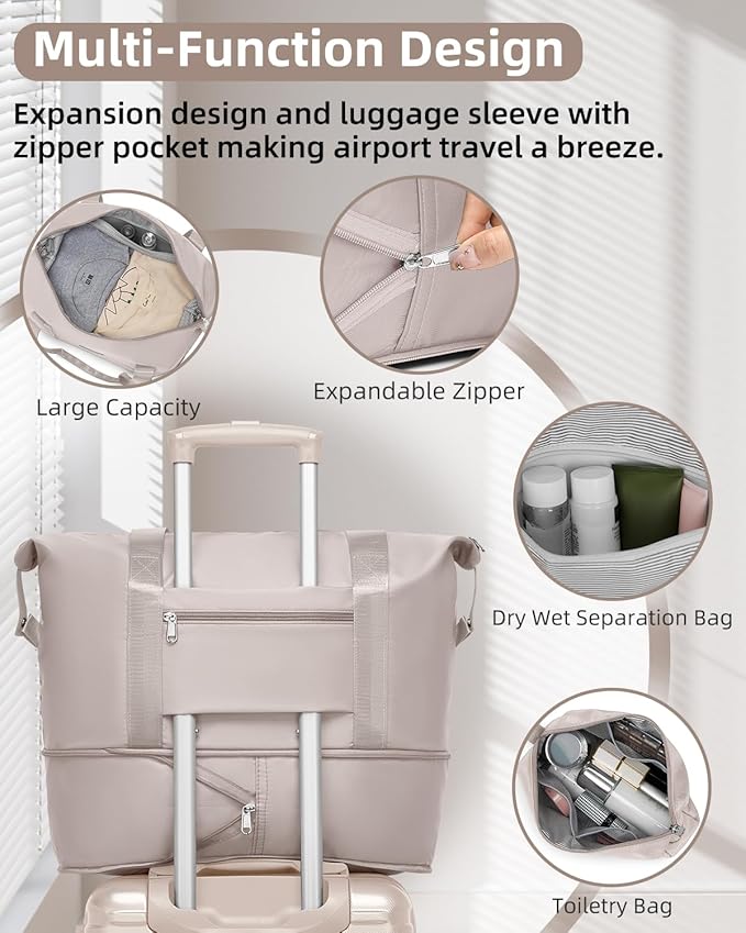 LARVENDER Carry on Luggage 22x14x9 Airline Approved, Expandable 20 Inch Hardside Suitcase with Wheels TSA Lock, PC+ABS Lightweight Carry on Suitcases for Women and Men, Champagne (20/DB/TB)