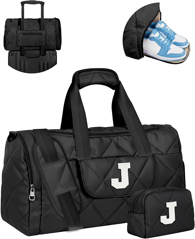 Best Friend Birthday Gifts for Women, Personalized Weekender Bag for Overnight, Airplane Friendly Travel Bag with Toiletries, Unique Gift for Mom, Sister, Teacher, Women, Teens