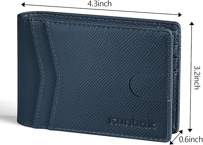 RUNBOX Wallet for Men Slim Rfid Leather 2 ID Window With Gift Box | Slim, Rfid, 2 ID Window, With Gift Box, Slim, Rfid