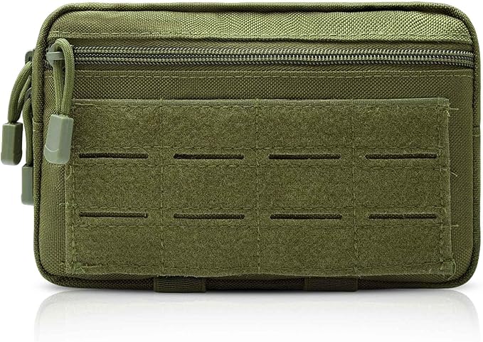 2 Pack 1000D Laser Cut Molle Pouches - Tactical Compact Water-Resistant Utility Admin Pouch for Vest Backpack Duty Belt Tactical Vests