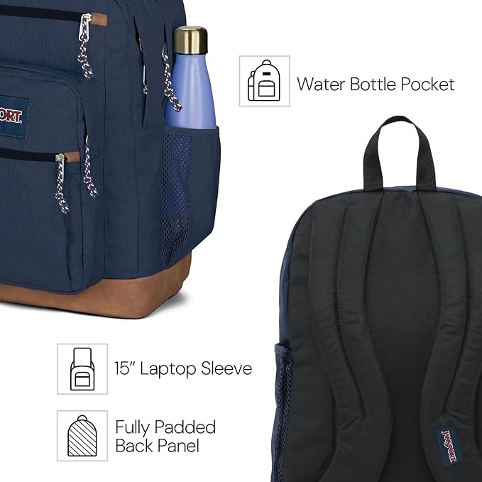 JanSport Cool Backpack, with 15-inch Laptop Sleeve - Large Computer Bag Rucksack with 2 Compartments, Ergonomic Straps, Misty Rose