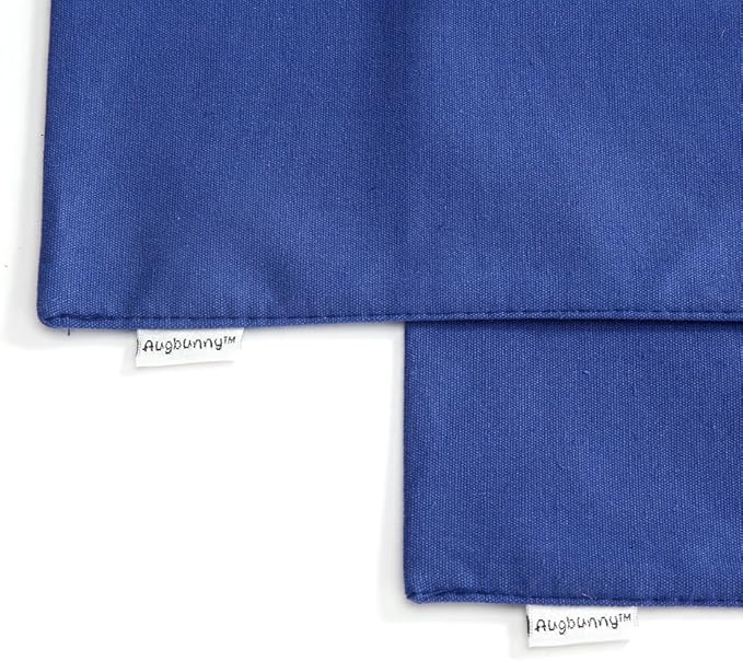 100% Cotton Canvas Travel Laundry Bag, 2-Pack (Small, Navy)