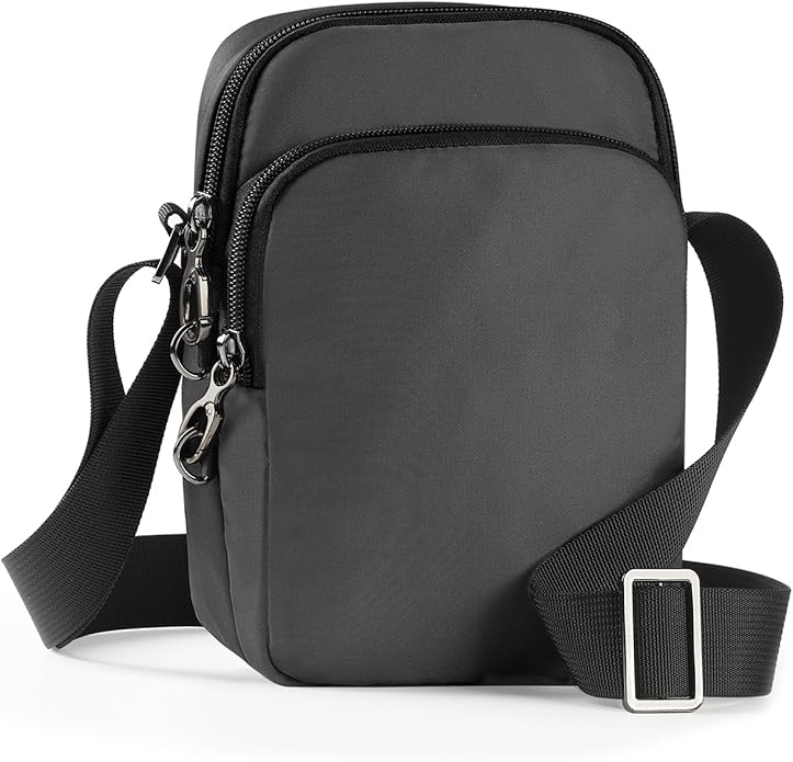 VADOO Sling Bag for Men Women, Anti Theft Crossbody Bag with Zipper Lock, RFID Blocking & Waterproof for Travel Casual