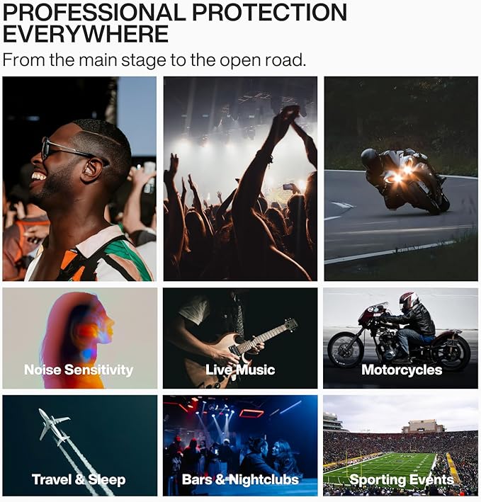EARPEACE Music PRO - Concert Ear Plugs - Earplugs for Noise Reduction up to 20dB - High Fidelity Ear Plugs for Concerts, Musicians and Live Events - Reusable Earplugs - Includes Filter Set and Case
