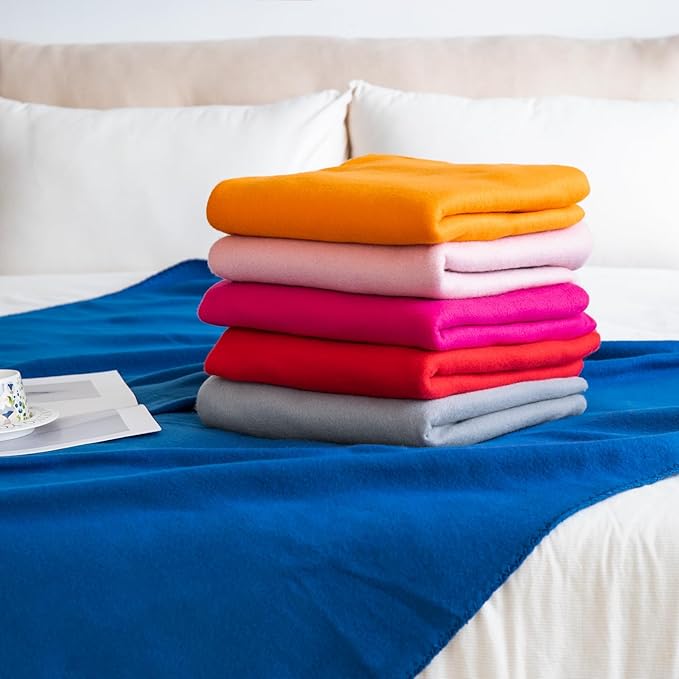 CAI TENG Fleece Throw Blanket Bulk Blankets for Couch Bed 50x60 inch 6 Pack Kids Blanket Throws Fleece Fabric Soft Cozy Travel Blankets Lightweight Small Throws Wedding Gifts Multicolor Neon