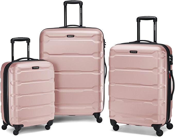 Samsonite Omni 3 Piece Hardside Luggage Nested Spinner Set (20"/24"/28") Pink