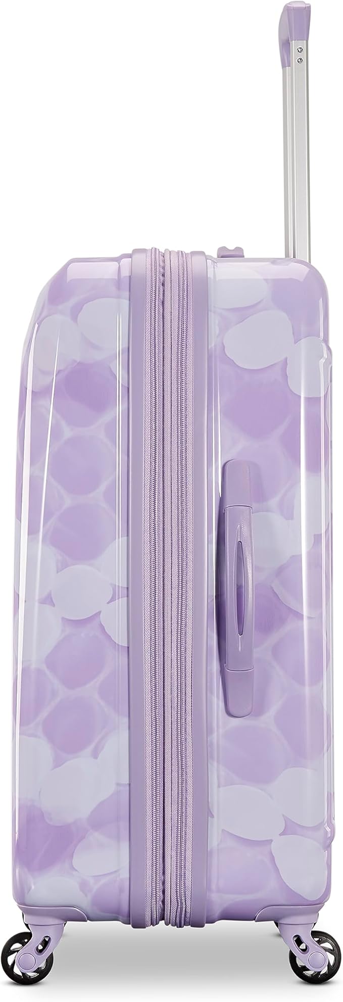 American Tourister Moonlight Hardside Expandable Luggage with Spinner Wheels, Lavender Maze, Checked-Medium 24-Inch