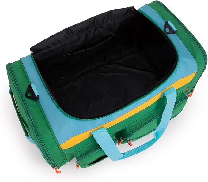 HawLander Large Kids Duffle Bag for Travel, Overnight, or Weekender, 22" inch (Green Yellow)