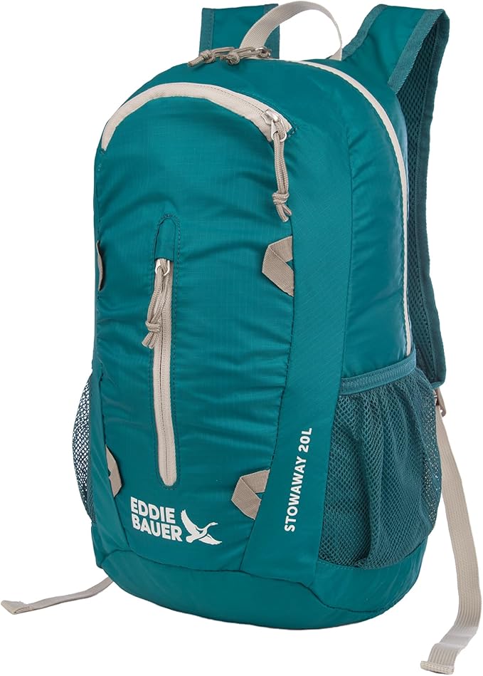 Eddie Bauer Stowaway Packable Backpack | Travel | Outdoor | Lightweight | Foldable | Durable | Ripstop Polyester | 20L - Deep Sea