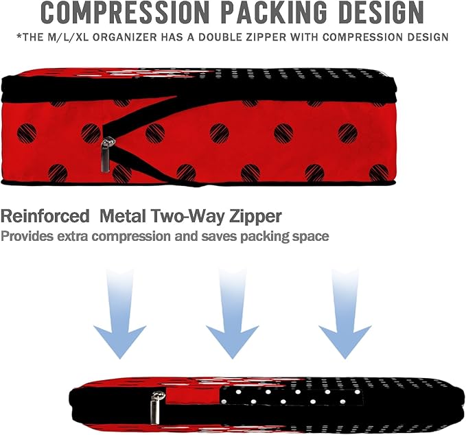 6 Set Travel Packing Cubes for Kids, Cute Compression Bags for Storage Packing with Shoe Bags for Packing In Suitcase, Space Saving Packing Organizers for Luggage Trip and Family Vacation