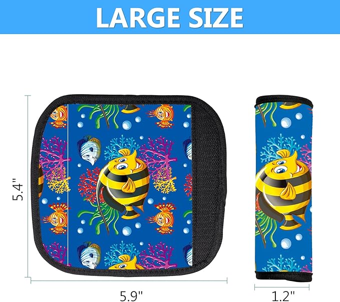 Luggage Handle Wrap 3Pcs Suitcase Identifier - Strap Wrap Cover, Easy Identification Bright Neoprene Marker Sleeve Grips Comfort Travel Accessories for Airport (Y44)
