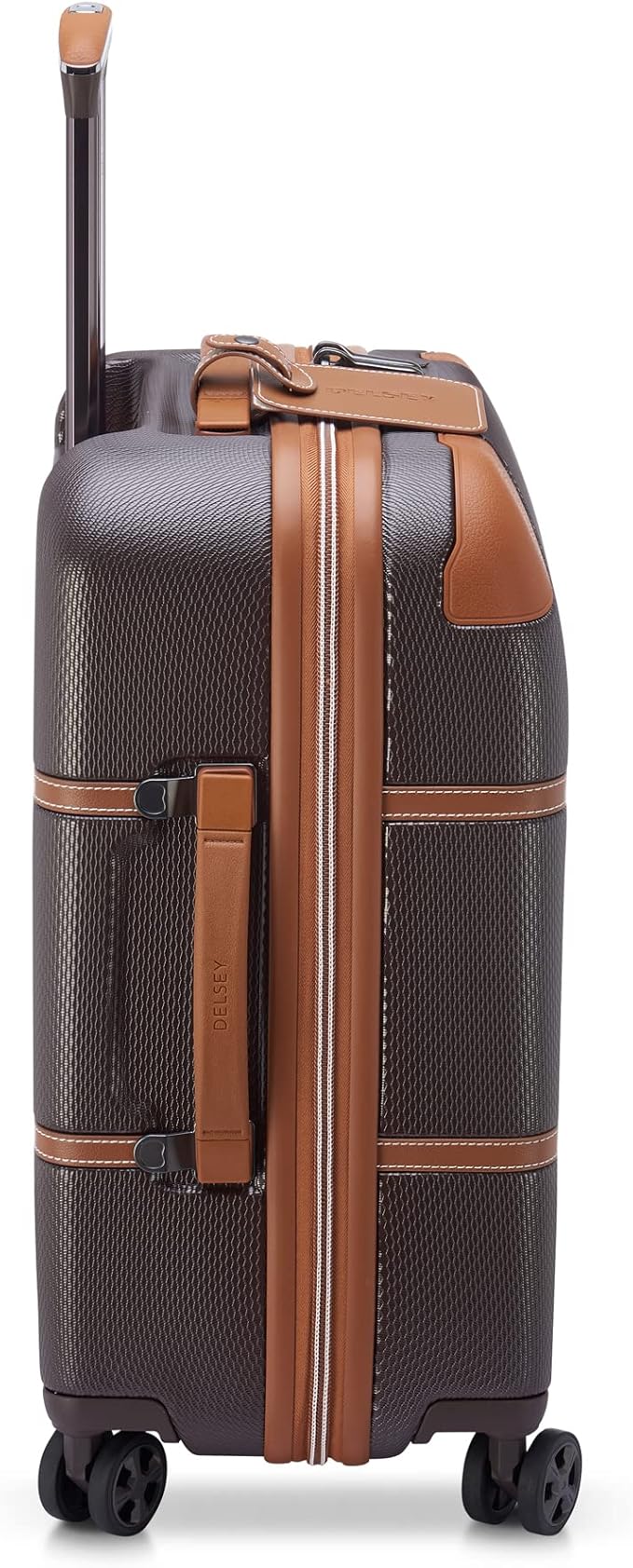 DELSEY PARIS Chatelet Air 2.0 Hardside Luggage with Spinner Wheels, Chocolate Brown, Carry on Plus 20 Inch