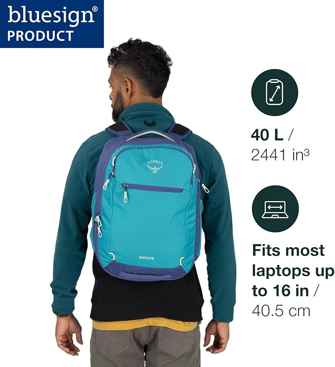 Osprey Daylite Expandable 26+6 Travel Pack, Night Shift Blue