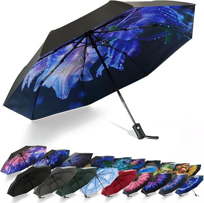 SY COMPACT Travel Umbrella Windproof Automatic Umbrellas Small Compact UV Sun Protection Factory Outlet Umbrella