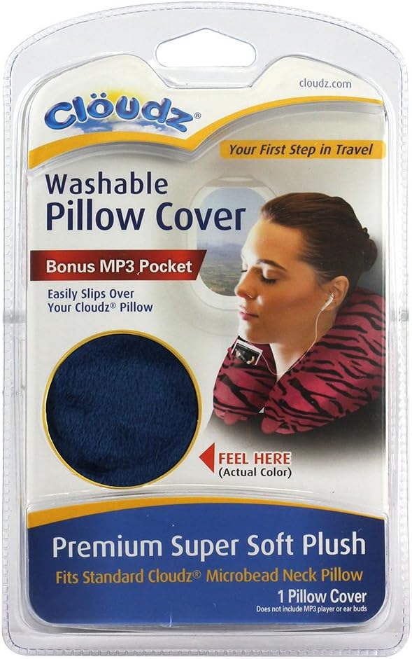 Cloudz Washable Travel Neck Pillow Cover - Blue