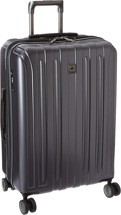 DELSEY PARIS Titanium Hardside Expandable Luggage with Spinner Wheels Checked Luggage, Graphite, Checked-Medium 25 Inch