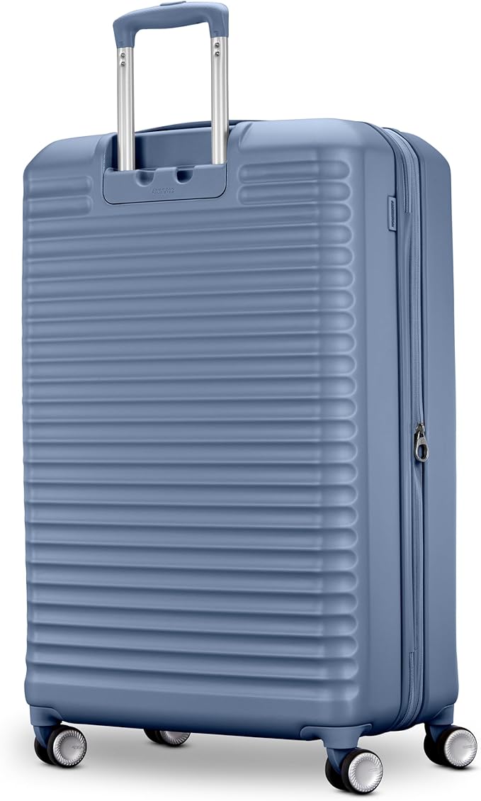 American Tourister Stratum 3.0 Large 28-Inch Spinner, Airline Approved, Durable Hardside Luggage, Expands 1.5", RightHeight™ Adjustable Handle, Elemental Blue