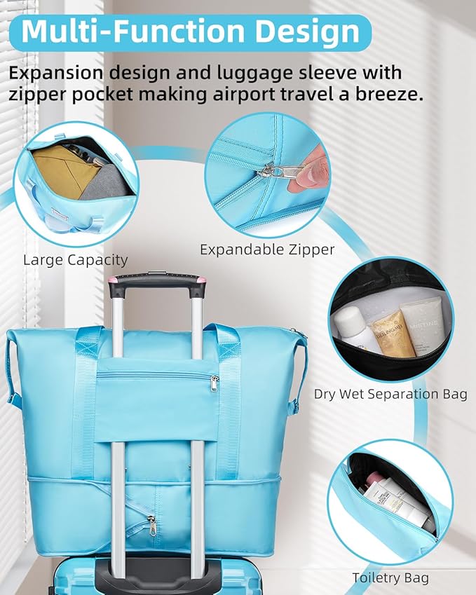 LARVENDER Carry on Luggage 22x14x9 Airline Approved, Expandable 20 Inch Hardside Suitcase with Wheels TSA Lock, PC+ABS Lightweight Carry on Suitcases for Women, Cotton Candy (20/DB/TB)
