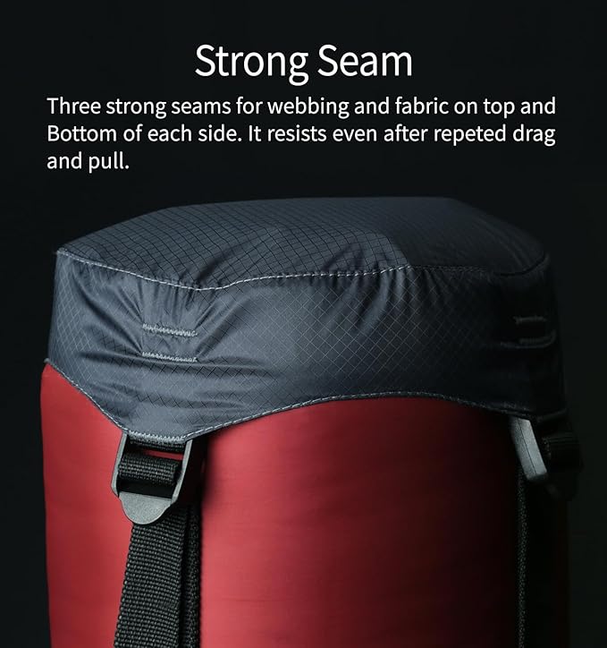 Compression Stuff Sack 6L, 8.5L, 10L, 13L, 16L, Water Resistant Lightweight Compact with Ripstop Fabric Sleeping Bag Sack with Drawstring Closure for Camping, Backpacking, Traveling(E638)