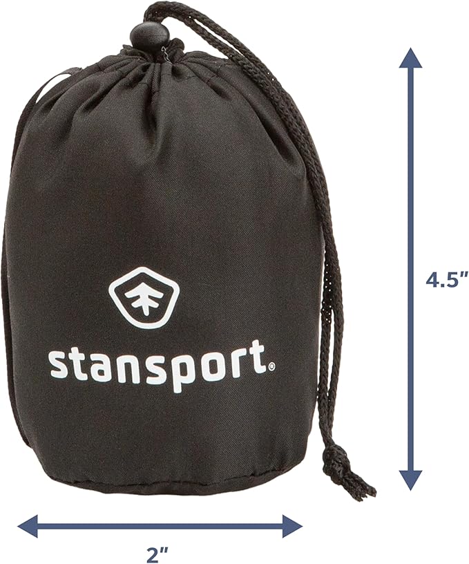 Stansport Lightweight Inflatable Camping Pillow – Ergonomic Ultralight Backpacking Pillow with Stay-Put Sleeping Pad Strap and Anti-Slip Grip – Compact Travel & Hiking Gear with Carry Bag