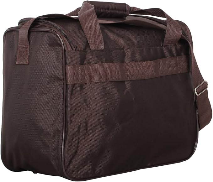 Pathfinder Softside Carry-On Bag for Men, Overnight Weekender Tote 16 Inch Brown