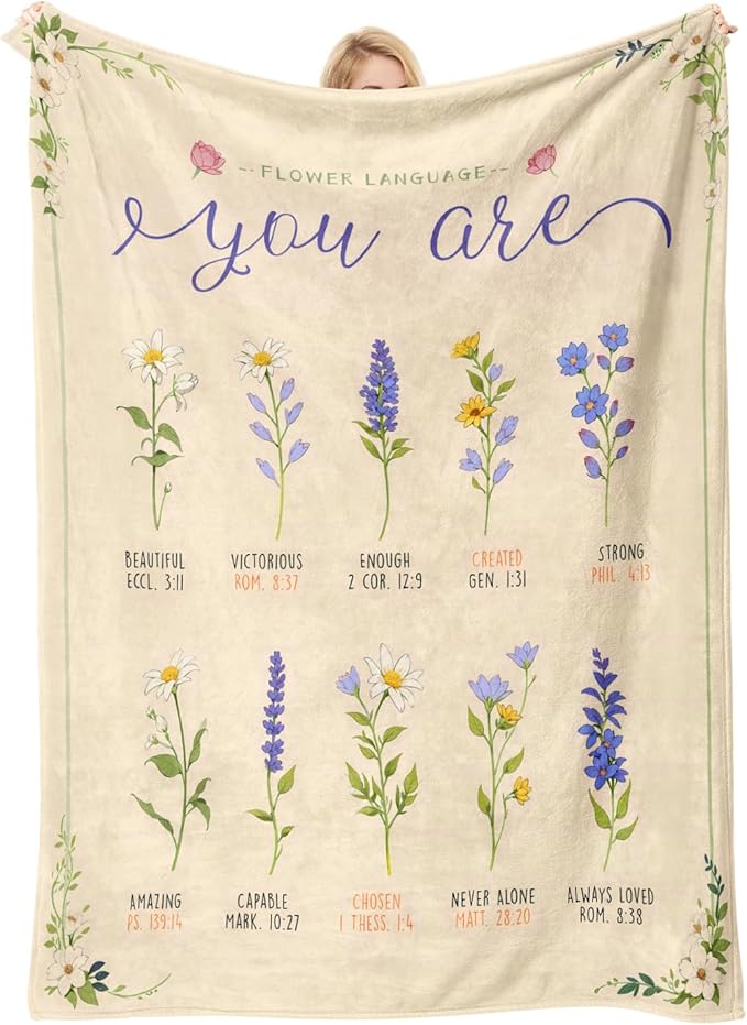 TEHALK Christian Gifts for Women Faith, Inspirational/Religious/Spiritual Gifts for Adults 40"x 50"